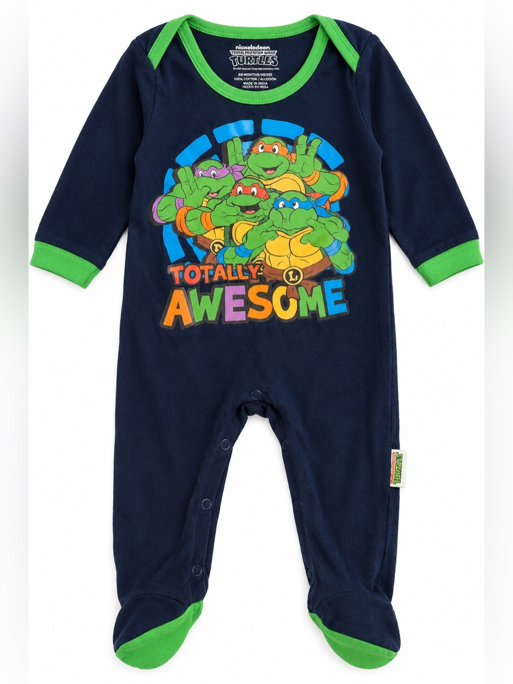 Nickelodeon Size 6-9 Month Teenage Mutant Ninja Turtles Baby Pajamas